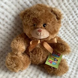 Creature Comforts 20611B Plush Tommy Bear Brown Stuffed Animal Embroidered Eyes